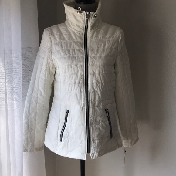 black and white guess jacket